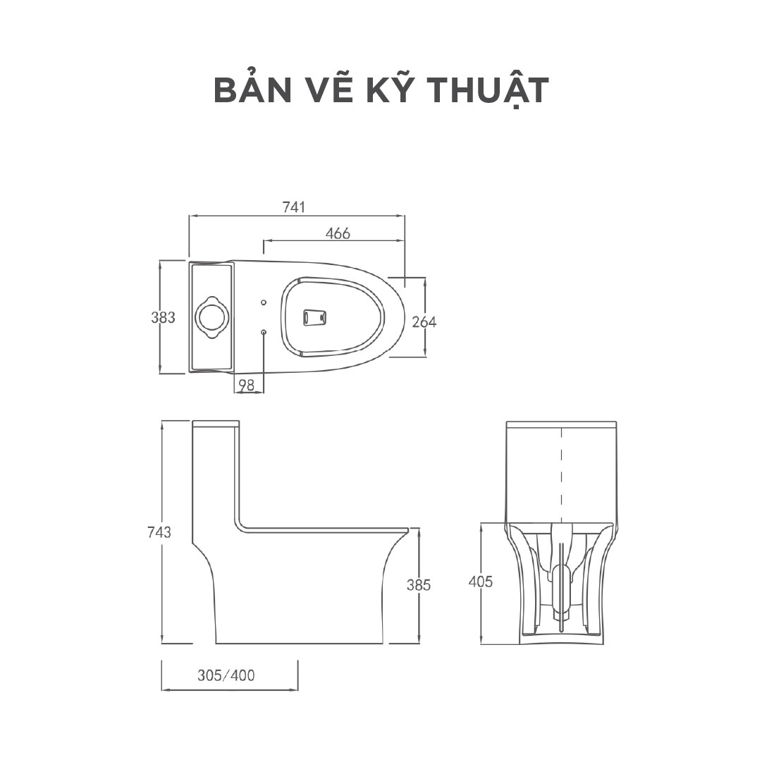Bồn cầu một khối Arrow AG1007UM/PG006-ZPA