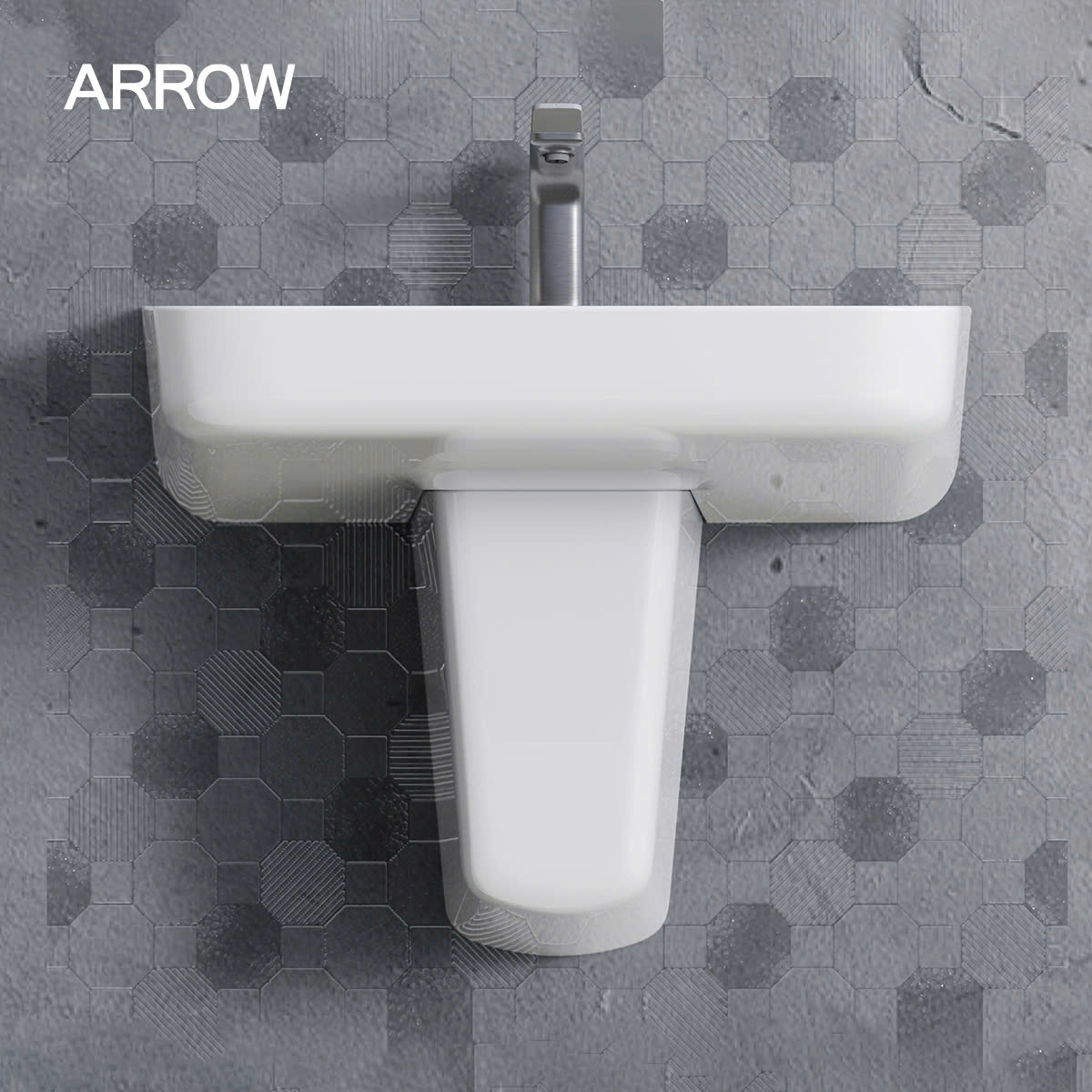 Chậu rửa lavabo treo tường Arrow AGP32037D/AGL9605C