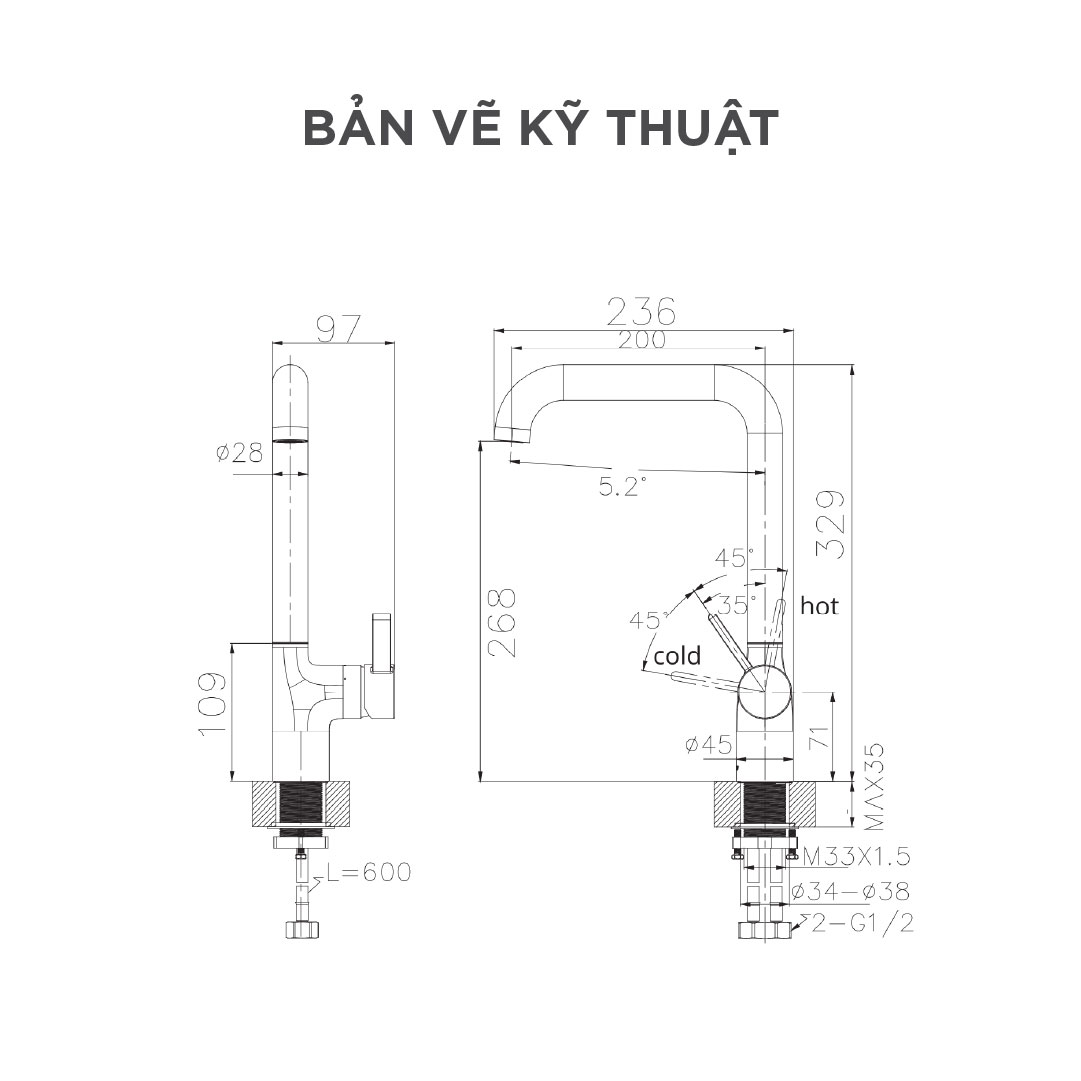 Vòi bếp nóng lạnh Arrow ACY11Q871CP