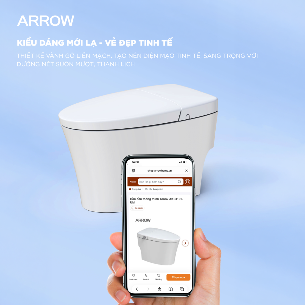 Bồn cầu thông minh Arrow AKB1101-UM
