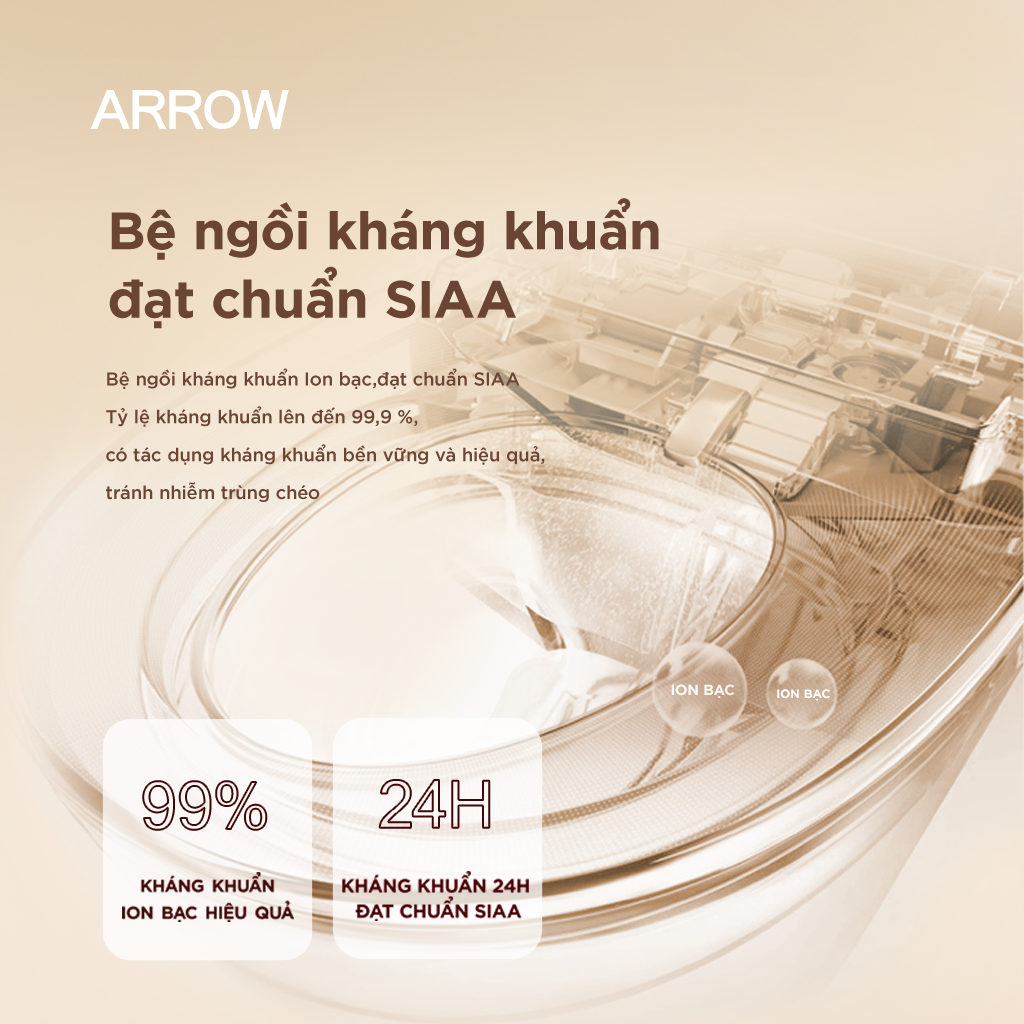 Bồn cầu thông minh treo tường Arrow AKB2130DG-2H/AKB2130H