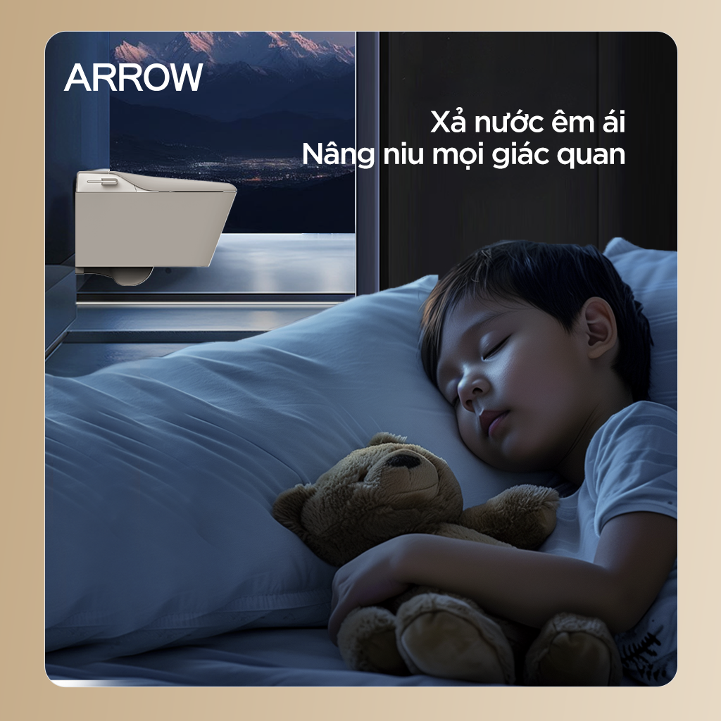 Bồn cầu thông minh treo tường Arrow AKB2130DG-2H/AKB2130H